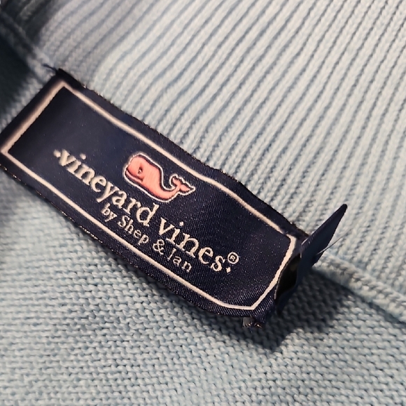 Vineyard Vines Jake Blue Quarter-Zip Sweater  Nwt, XL - Picture 4 of 6